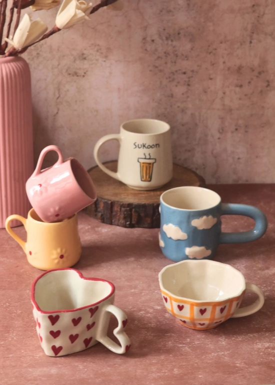 Set of 6 Aesthetic Brew Mugs (for the price of 5)