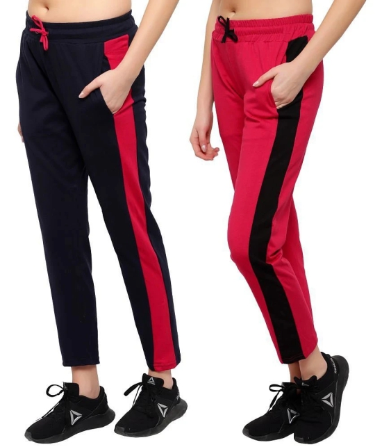 Diaz Multi Color Cotton Trackpants - Pack of 2 - 32