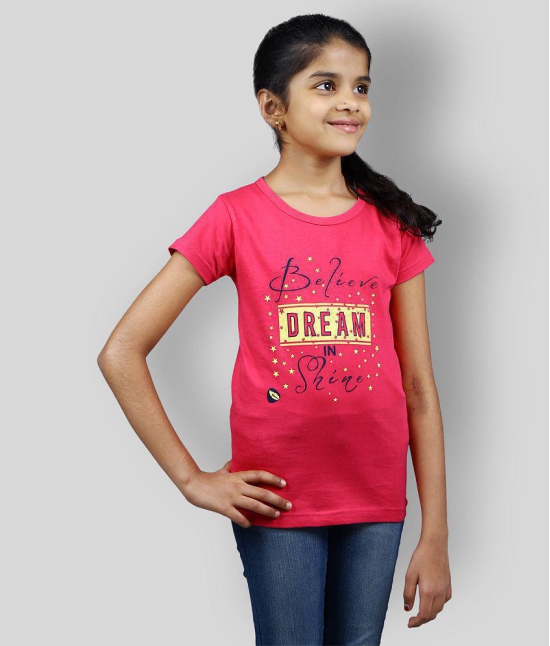 Soft Apparels - Multicolor Cotton Blend Girl's T-Shirt ( Pack of 5 ) - None