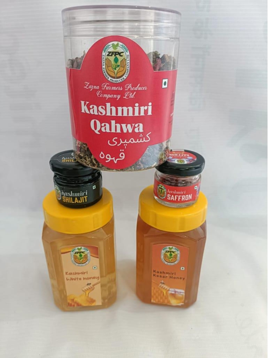 Combo Pack ( Kashmiri Qahwa, Honey white , Kesar honey , Shilajeet , Saffron mongra )