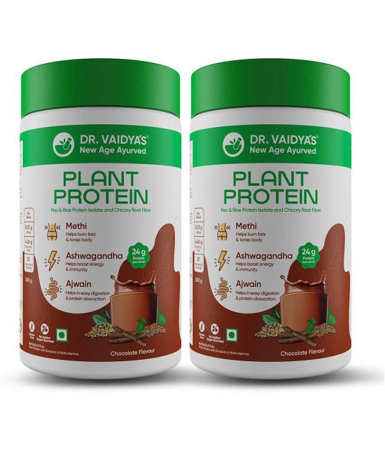 Dr. Vaidya's Plant Protein - Chocolate 500gm pack of 2