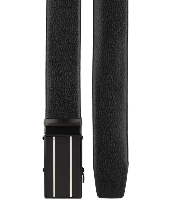 Zacharias - Black Leather Men's Casual Belt ( Pack of 1 ) - None