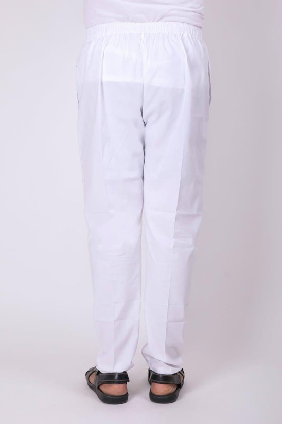 Men's New White Colour Cotton Payjama