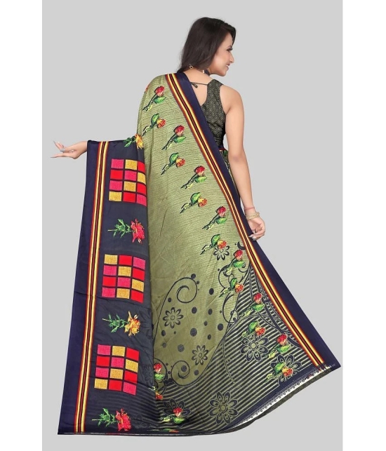 LEELAVATI - Green Crepe Saree With Blouse Piece ( Pack of 1 ) - Green