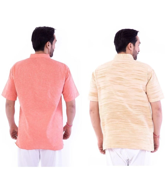 DESHBANDHU DBK - Multi Cotton Mens Regular Kurta ( Pack of 2 ) - None