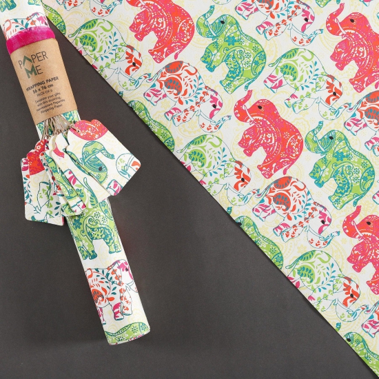 Elephant Gift Wrap-Set of 6