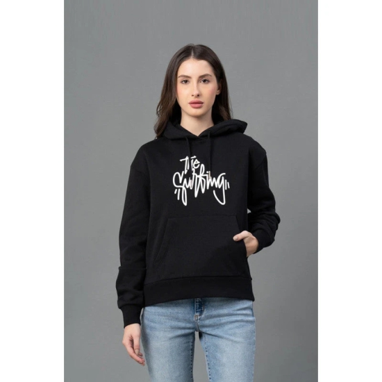 Mode By RedTape Women Black Graphic Print Hoodie