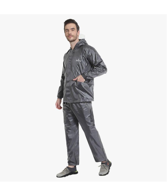 KYODO - Grey Polyester Men's Raincoat ( Pack of 1 ) - 2XL