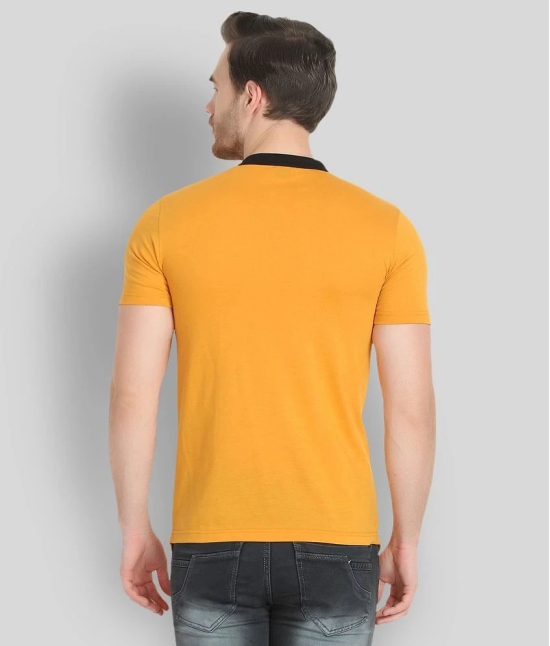 Glito - Yellow Cotton Blend Regular Fit Mens T-Shirt ( Pack of 1 ) - None