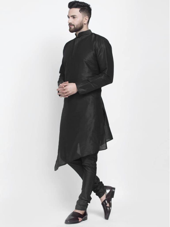 Banity Bey Dupion Silk Stylish Trail Cut Kurta for Men