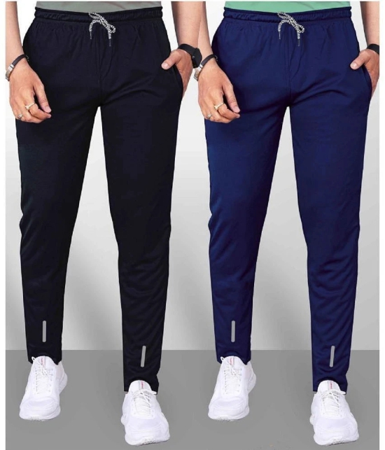 Gazal Fashions Multicolor Polyester Mens Trackpants ( Pack of 2 ) - None