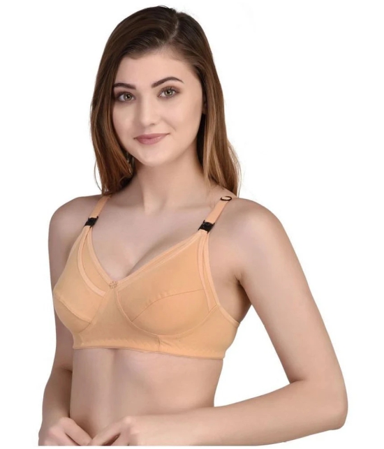 Desiprime Poly Cotton Everyday Bra - Beige Pack of 2 - 38B