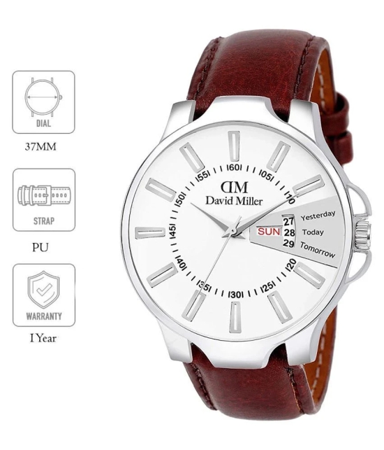 David Miller DMRCM349 PU Analog Mens Watch