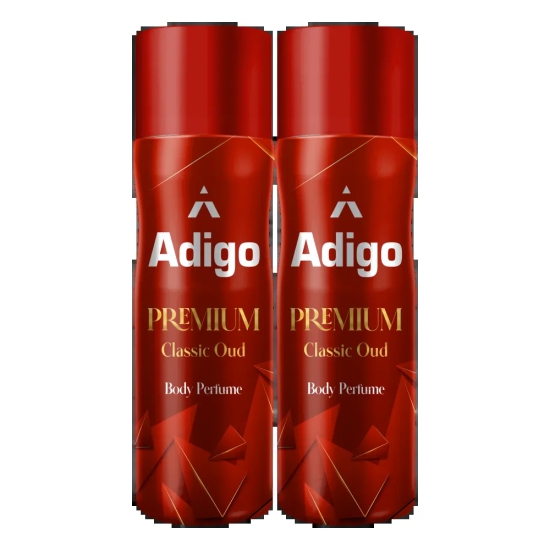 Adigo Premium Classic Oud Body Perfume 165 ml(Pack Of 2)