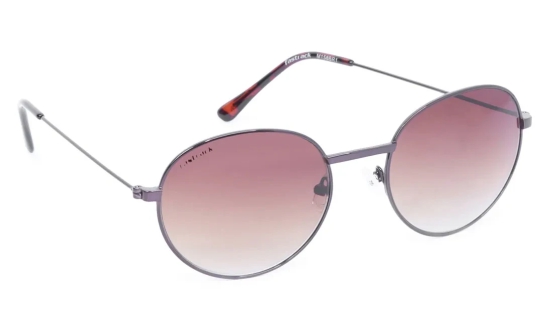 Silver Round Unisex Sunglasses (M158BR1|57)