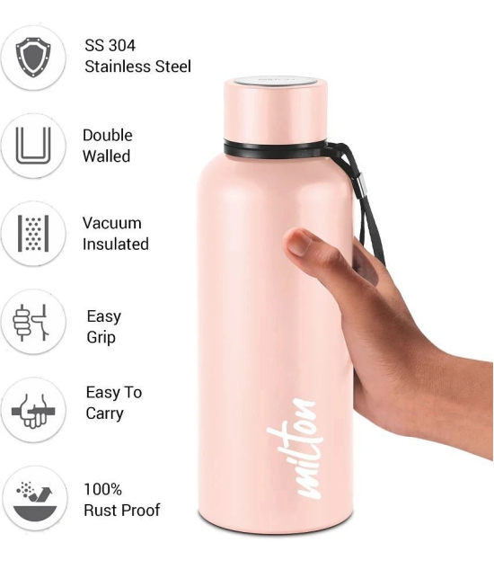 Milton Aura 750 Thermosteel Bottle, 750 ml, Beige | 24 Hours Hot and Cold | Easy to Carry | Rust Proof | Leak Proof | Tea | Coffee | Office| Gym | Home | Kitchen | Hiking | Trekking | Travel