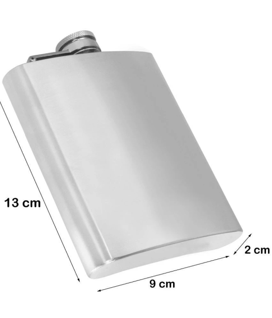 JMALL Steel Hip Flask - Silver