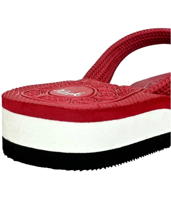 Altek Maroon Womens Flip Flop - None