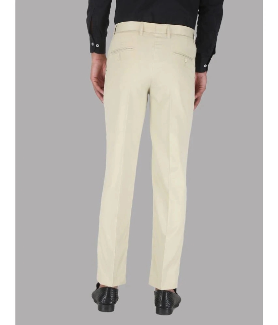 Charlie Carlos - Beige Cotton Blend Slim - Fit Mens Formal Pants ( Pack of 1 ) - None