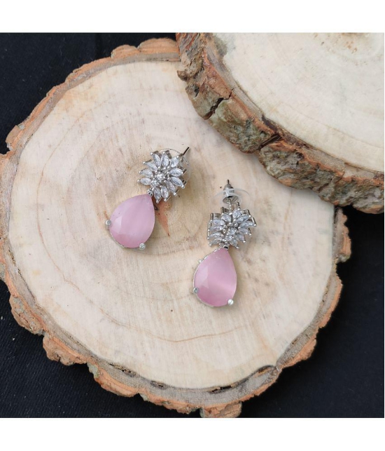 gilher - Light Pink Danglers Earrings ( Pack of 1 ) - Light Pink