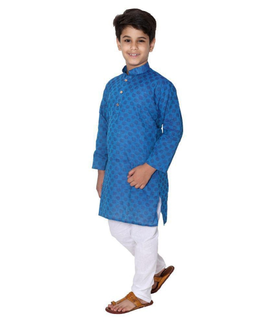 Fourfolds Ethnic Wear Kurta Pyjama Set for kids and Boys_j004 - None