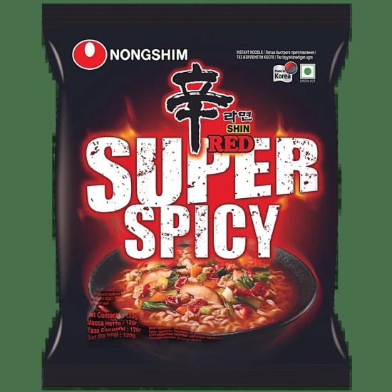 Nongshim Shin Red Super Spicy 120 Gm, 1 Pc