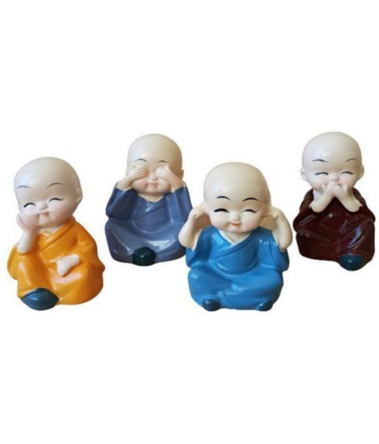 Green Tales buddha Resin Buddha Idol 6 x 5 cms Pack of 1