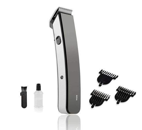 Rechargeable Cordless Beard Trimmer for Men (Black)