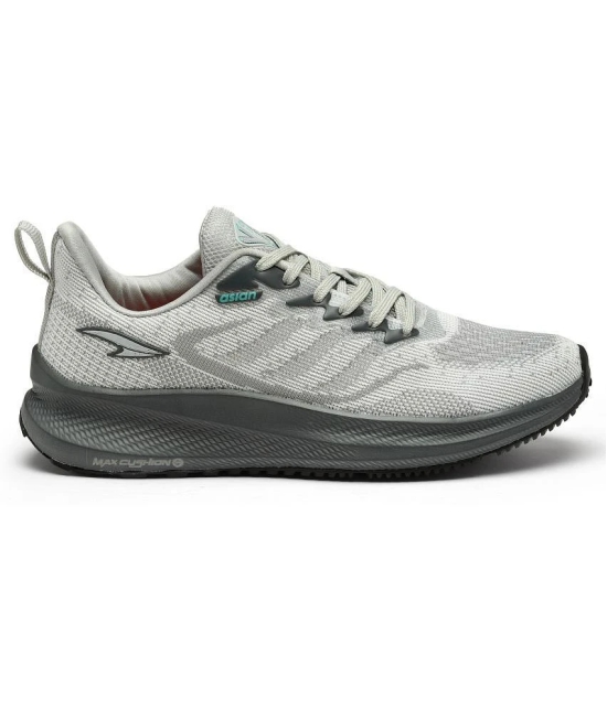 ASIAN FORTUNER-12 Light Grey Mens Sports Running Shoes - None