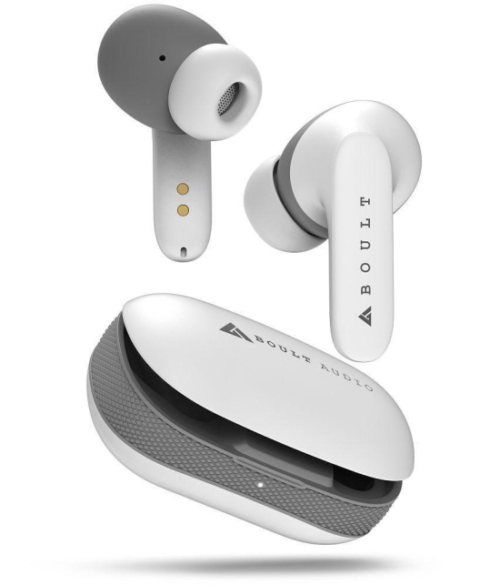 Boult Audio Y1 In Ear True Wireless (TWS) 40 Hours Playback IPX5(Splash & Sweat Proof) Powerfull bass -Bluetooth White