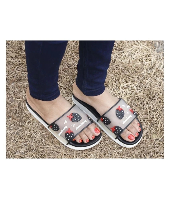 Aadi - Black Womens Slide Flip Flop - None