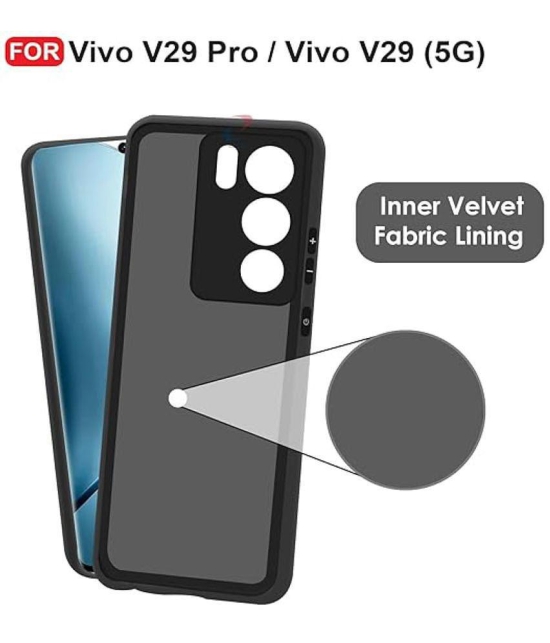 Case Vault Covers Silicon Soft cases Compatible For Silicon Vivo V29 5G ( Pack of 1 ) - Black