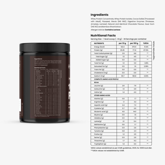 Whey Protein 100% 1 kg(Double chocolate)+Protein Shaker