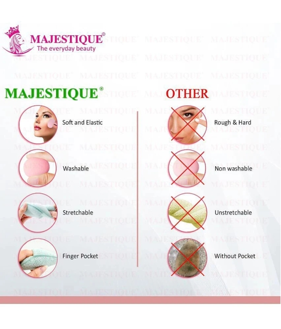 MAJESTIQUE Facial Cleaning Sponge with Mushroom Makeup Sponge for Makeup Removal for Women - 2 Pcs