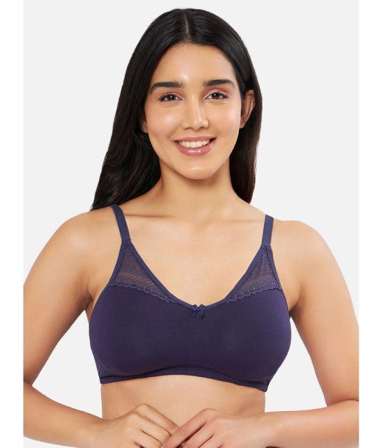 Amante - Navy Blue Cotton Non Padded Women's Everyday Bra ( Pack of 1 ) - None