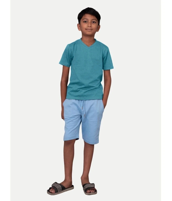 Radprix Light Blue Cotton Blend Boys T-Shirt ( Pack of 1 ) - None