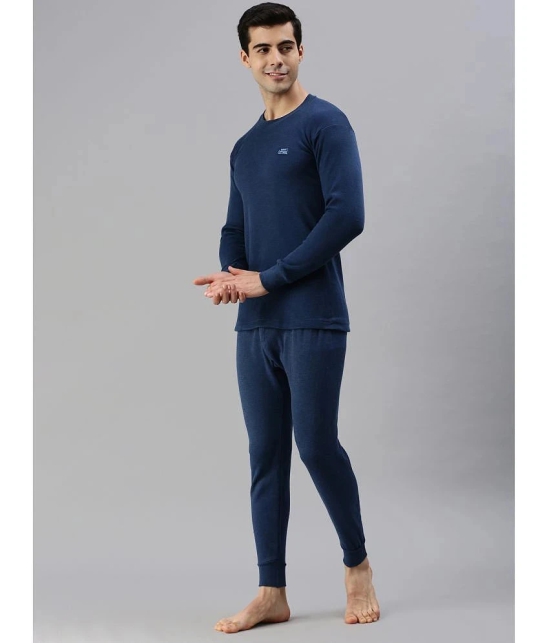 Lux Cottswool - Blue Cotton Blend Mens Thermal Sets ( Pack of 1 ) - None