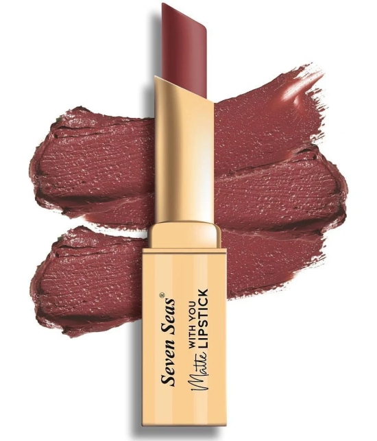 Seven Seas Long Lasting | Matte Finish | Longwear | Matte With You Lipstick (Rosewood 3.5g)