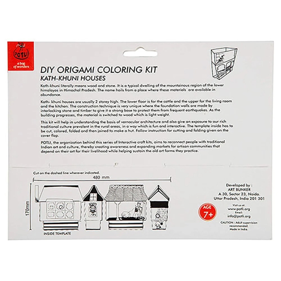 Colouring kit HUTS OF INDIA - Kath Khuni of Himachal Pradesh