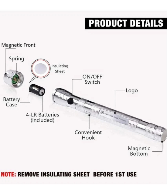 Swiss Military MAGNITE LED Torch - Silver