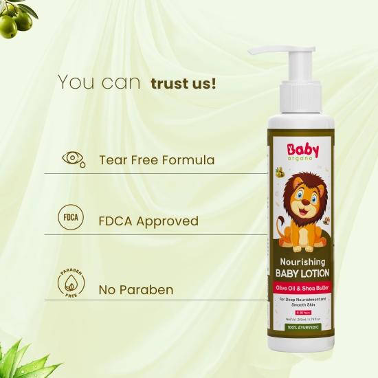 BabyOrgano Nourishing Baby Lotion White - 200ml