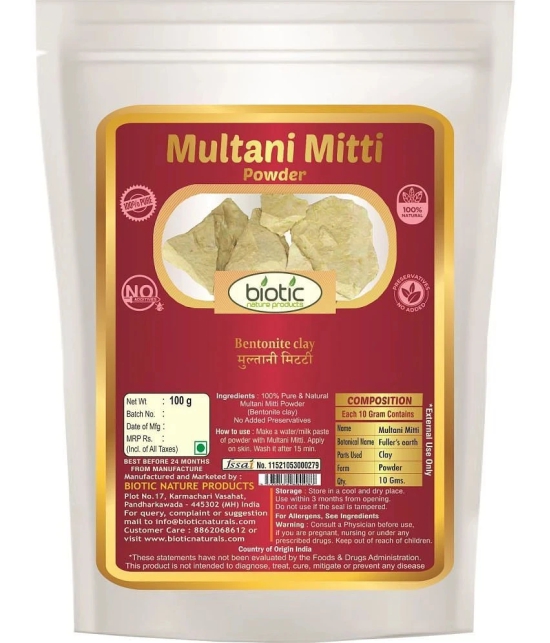 Biotic Orange Peel, Multani Mitti and Rose Petal Powder (100g each) 300 gm