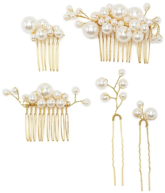 YOUBELLA Gold Girls Comb Clip ( Pack of 1 ) - Gold