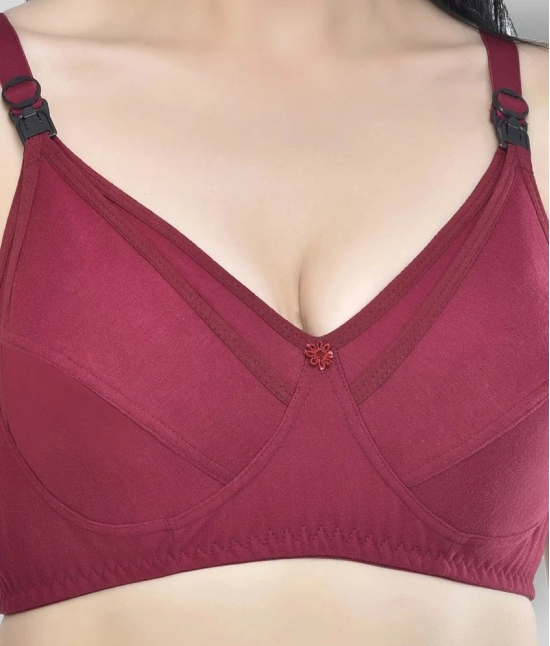 Desiprime - Multicolor 100% Cotton Solid Womens Maternity Bra ( Pack of 2 ) - 30B