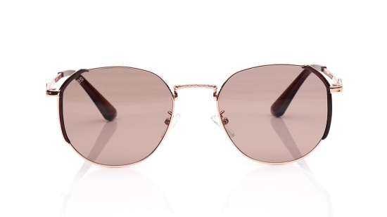 Brown Geometric Sunglasses for Women