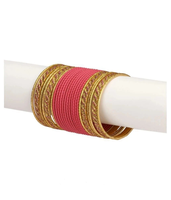 Colorful Designer Bangle Set With Golden Bangles For Party And Daily Use (With Safety Cum Carry Box) Unbreakable014 - None