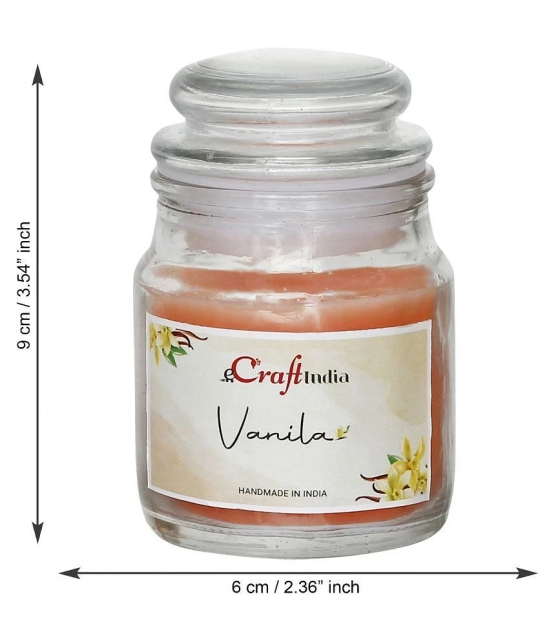 eCraftIndia Vanilla Votive Jar Candle Scented - Pack of 1