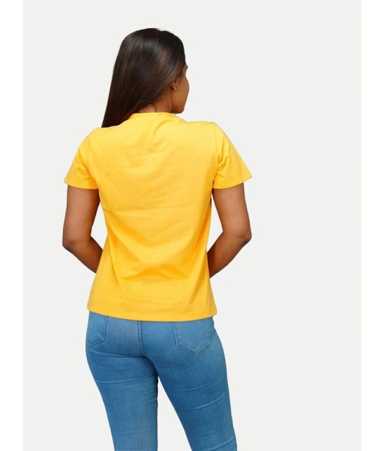 Radprix Yellow Cotton Blend Regular Fit Womens T-Shirt ( Pack of 1 ) - None