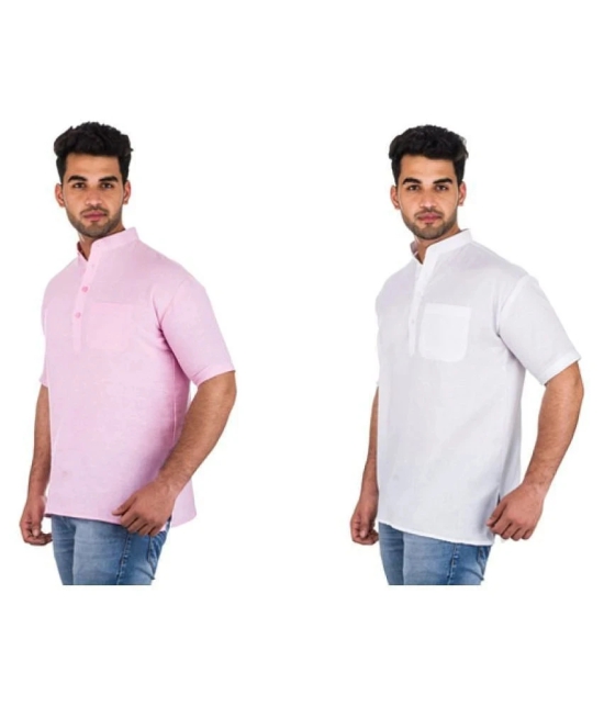 DESHBANDHU DBK Multi 100 Percent Cotton Kurta Pack of 2 - None