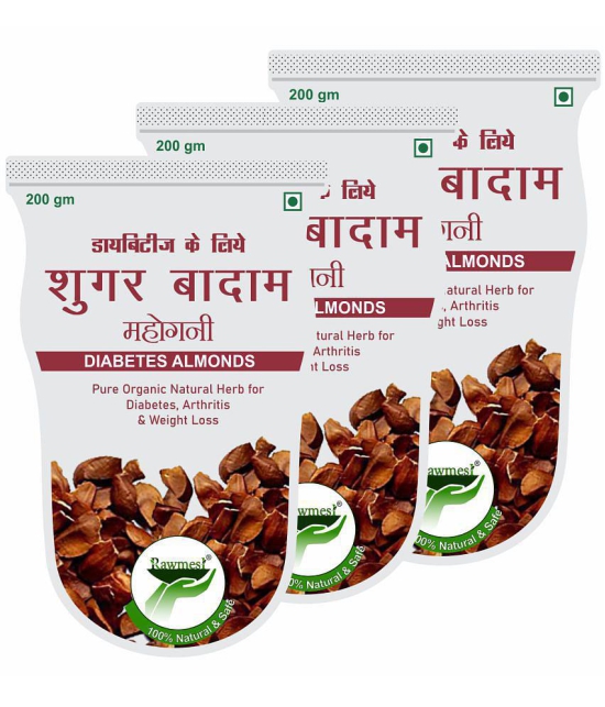 Rawmest MAHOGANY SUGAR BADAM SEED | Thenkanikkai | Badam Kadwa | Diabetes Almonds | KADUA BADAM | SKY FRUIT | 200 GM